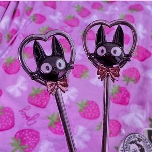 Her Universe Studio Ghibli Kiki's Delivery Service Jiji Heart Hair Sticks